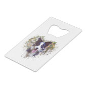 Border Collie Lover Design Geldbeutel Flaschenöffner (Vorderseite Schrägansicht)