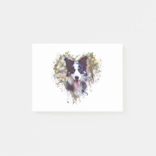 Border Collie Lover Design Post-it Klebezettel (Vorderseite)