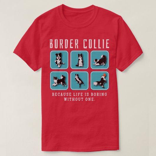 Border Collie Lover Geschenk T-Shirt (Design vorne)