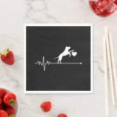 Border Collie Lover Mama gibt Heartbeat Mutter D Serviette (Beispiel)