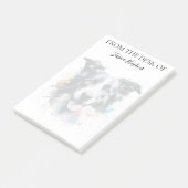 Border Collie Lover Monogrammed Dog Post-it Klebezettel (angewinkelt)