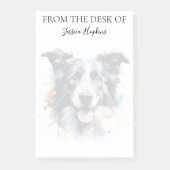 Border Collie Lover Monogrammed Dog Post-it Klebezettel (Vorderseite)