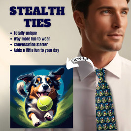 Border Collie Lover's Stealth Neck Tie Krawatte