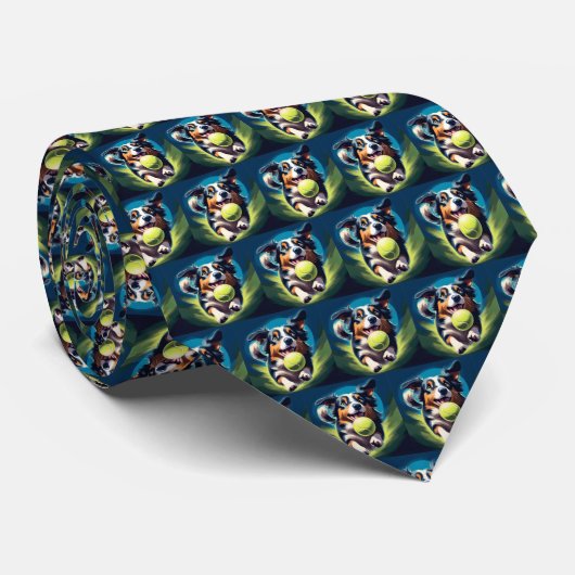 Border Collie Lover's Stealth Neck Tie Krawatte (Gerollt)