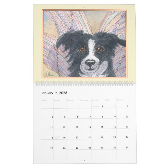 Border Collie Magic Wall Kalender, Bild einen Mona Kalender (Jan 2026)
