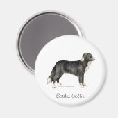 Border Collie Magnet (Vorderseite/Rückseite)