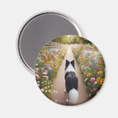 Border Collie Magnet (Vorderseite/Rückseite)