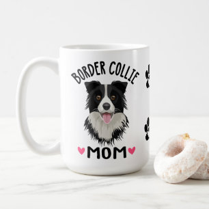 Border Collie Mama Geschenk Schwarz-weißen Welpenh Kaffeetasse