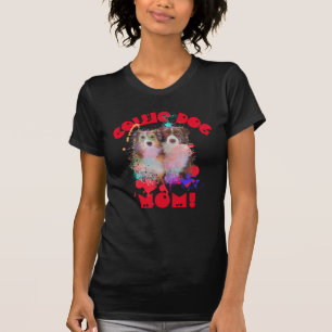 Border Collie Mama Hund Lover Beste Hunde Mama je T-Shirt