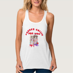 Border Collie Mama Hund Lover Beste Hunde Mama je Tank Top