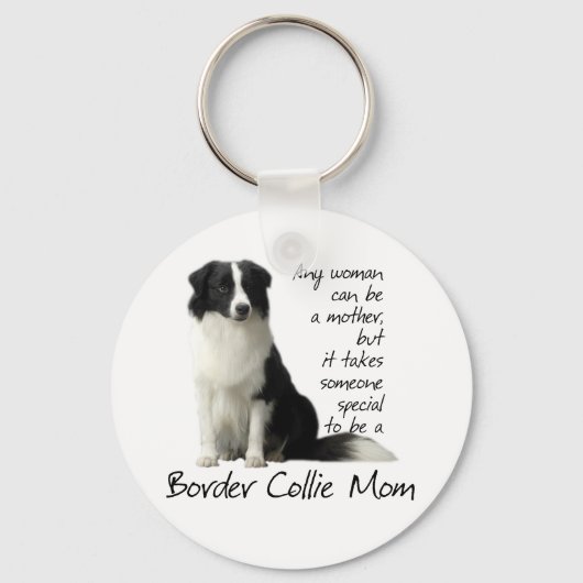 Border Collie Mama Schlüsselanhänger (Vorderseite)