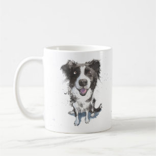 'Border Collie Mama' Schwarzweißhund Sheepdog Kaffeetasse
