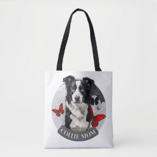 Border Collie Mama-Tasche - Roter Schmetterling Hu Tasche