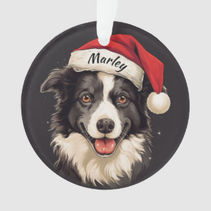 Border Collie Maßgeschmückter Weihnachts-Schmuckan Ornament