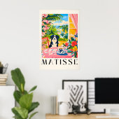 Border Collie Matisse Print Funny Dog & Coffee Poster (Heimbüro)