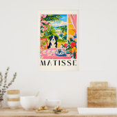 Border Collie Matisse Print Funny Dog & Coffee Poster (Küche)