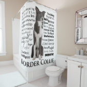 Border-Collie-Merkmal-Duschvorhang Duschvorhang (Beispiel)