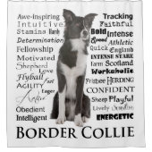 Border-Collie-Merkmal-Duschvorhang Duschvorhang (Vorderseite)
