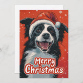 Border Collie Merry Weihnachten (Vorne/Hinten)