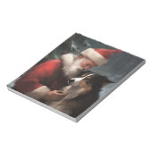 Border Collie mit dem Weihnachtsmann Notizblock (Rotiert)