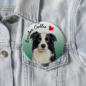 Border Collie mit grünem Verlauf Button (Beispiel)