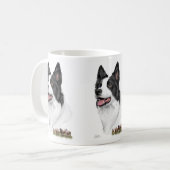 Border-Collie mit Schafen Kaffeetasse (Vorderseite Links)