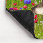 Border Collie mit schönen Blume Mousepad (Ecke)