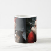 Border Collie mit Weihnachtsmann Festliches Weihna Kaffeetasse (Mittel)
