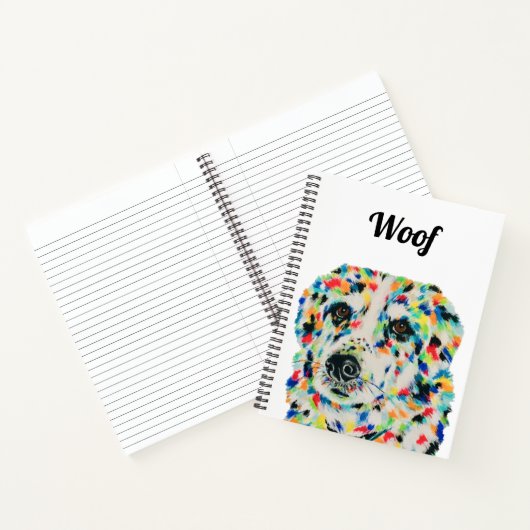 Border Collie Mix Notebook 8,5" x 11" Notizblock (Innenseite)