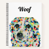 Border Collie Mix Notebook 8,5" x 11" Notizblock (Vorderseite)