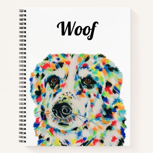 Border Collie Mix Notebook 8,5" x 11" Notizblock (Vorderseite)