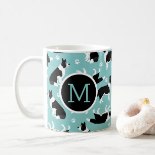Border Collie Monogram Kaffeetasse