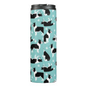 Border Collie Monogramm und Name Thermosbecher (Rückseite)