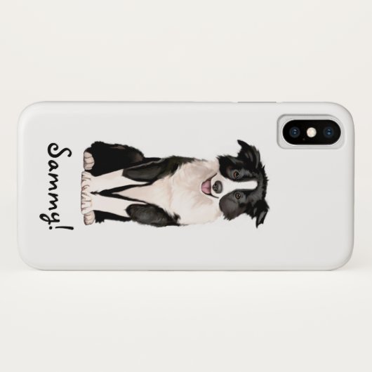 Border-Collie-Namenskundengerechtes Case-Mate iPhone Hülle (Rückseite (Horizontal))