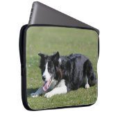 Border-Collie-Niederlegung Laptopschutzhülle (Vorne Rechts)