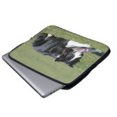 Border-Collie-Niederlegung Laptopschutzhülle (Vorne Knopf)