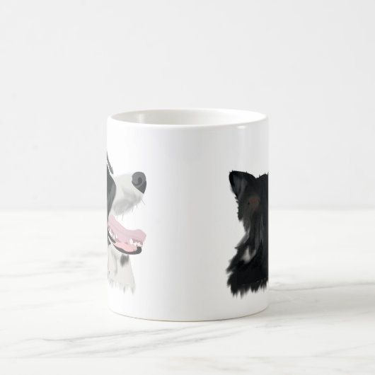Border Collie Niedlich Dog Kaffeetasse (Mittel)