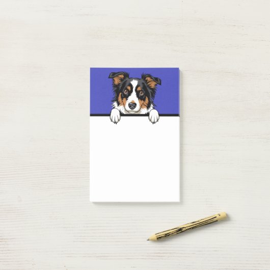 Border Collie Niedlich Herding Welpe Dog Lover Ges Post-it Klebezettel (Auf Schreibtisch)