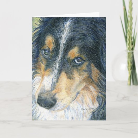 Border-Collie Notecard Karte (Vorderseite)