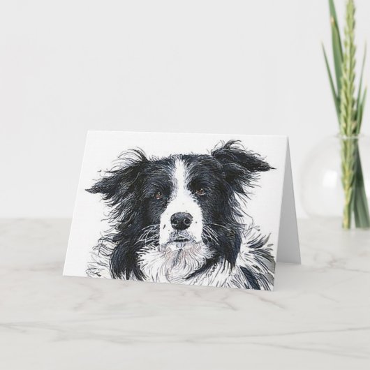 Border Collie Notecard Karte (Vorderseite)