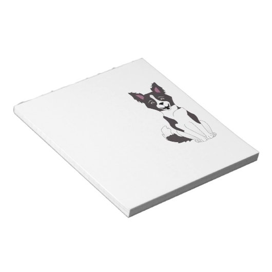 Border Collie Notizblock (angewinkelt)