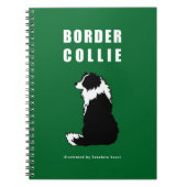 Border-Collie-Notizbuch Notizblock (Vorderseite)