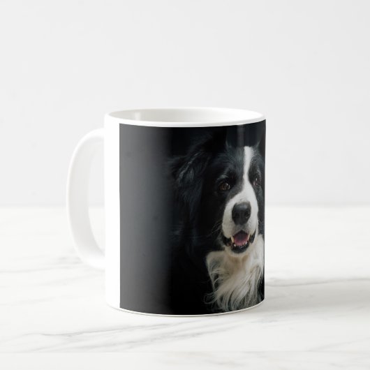 Border Collie oder Ihr eigenes Foto Kaffeetasse (Vorderseite Links)