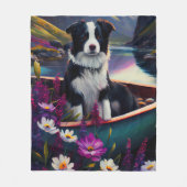 Border Collie on a Paddle: Ein Landschaftliches Ab Fleecedecke (Vorderseite)