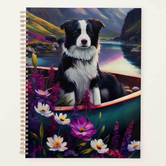 Border Collie on a Paddle: Ein Landschaftliches Ab Planer (Vorderseite)