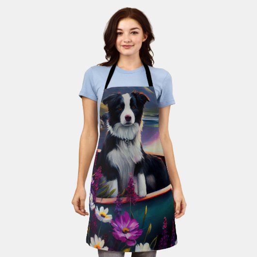 Border Collie on a Paddle: Ein Landschaftliches Ab Schürze (Getragen)
