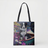 Border Collie on a Paddle: Ein Landschaftliches Ab Tasche (Vorderseite)