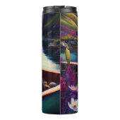 Border Collie on a Paddle: Ein Landschaftliches Ab Thermosbecher (Rückseite)