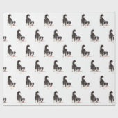 Border Collie on White Geschenkpapier (Flach)