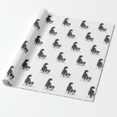 Border Collie on White Geschenkpapier (Ungerollt)